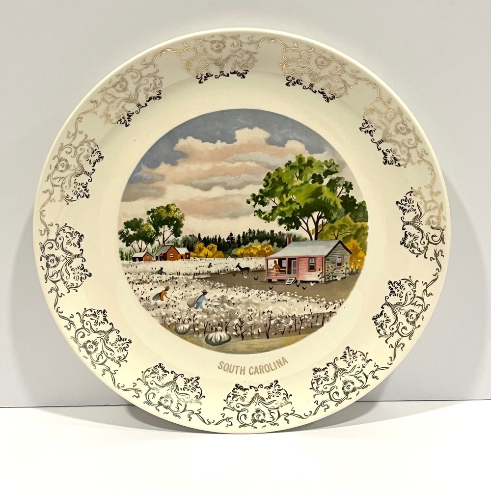 Taylor Smith Taylor South Carolina Souvenir Plate Versatile Collector's Vintage